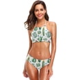 thumbnail image 2 of Dreamtimes Exotic Cactus Plants and Flowers Swimsuits Padded Bikini Sets Sexy Swimwear for Women, Medium, 2 of 7