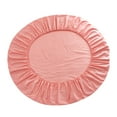 thumbnail image 2 of GUOOL Solid Color Cotton Round Bed Fitted Sheet Bed Cover Grapefruit Pink, 2 of 9