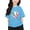 Blue, variant on Little Girls Baseball Graphic Tee Summer Casual Short Sleeve T-Shirt Top, Sizes 3-13