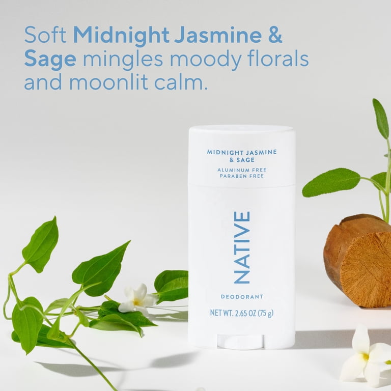 Native, Deodorant, 2.65 oz, Aluminum Free Midnight Jasmine & Sage