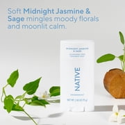 Native Deodorant, Aluminum Free, Midnight Jasmine & Sage, Deodorant for Women and Men, 2.65 oz