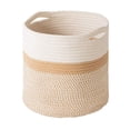 thumbnail image 2 of SPRING PARK Cotton Rope Woven Basket with Handles for Books, Magazines, Toys Decorative Basket for Baby Nursery, Living Room, Bathroom, 2 of 7