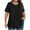 Black, variant on fatyb Plus Size Tops for Women Pleated Short Sleeve Tunic Shirts Crew Neck Loose Womens Dressy Blouses