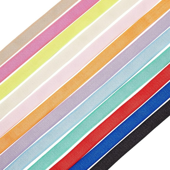 26Yard 12 Colors Plush Bra Elastic Strap Polyester Satin Elastic Band Trim 3/8 Inch Elastic Ribbon for Sewing Bra Straps Lingerie Shoulder Strap Making for DIY