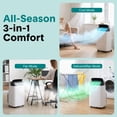 thumbnail image 4 of SereneLife SLPAC10 - Portable Air Conditioner - Compact Home A/C Cooling Unit with Built-in Dehumidifier & Fan Modes, Includes Window Mount Kit (10,000 BTU), 4 of 8