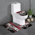 thumbnail image 1 of Juego de alfombras de baño de 3 piezas del equipo Atlanta Alfombra antideslizante para baño de 24 x 16 pulgadas, 1 of 7