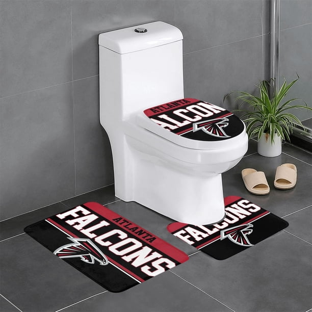 Juego de alfombras de baño de 3 piezas del equipo Atlanta Alfombra antideslizante para baño de 24 x 16 pulgadas