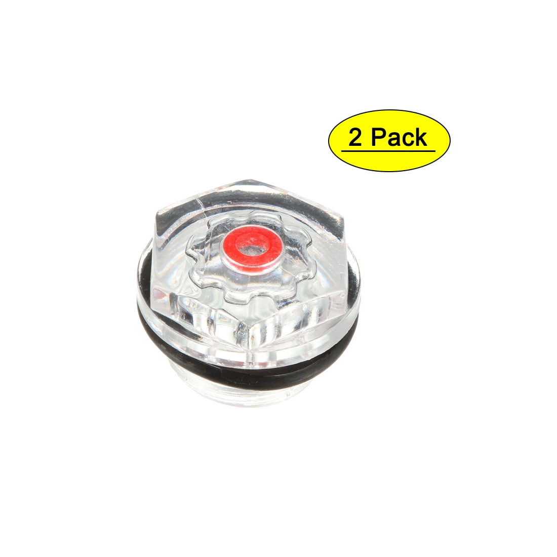 2Pcs 20mm Male Thread Dia Replacing Parts Liquid Sight Glass for Air Compressor