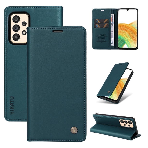 Funda para Samsung Galaxy M23 5G Estuche de Cuero PU Tipo Cartera con Ranuras para Tarjetas y Cierre Magnético