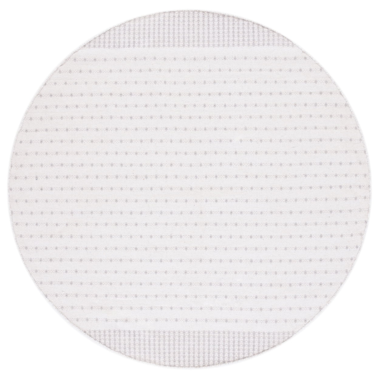 SAFAVIEH Montauk Nuala Abstract Dots Cotton Area Rug, Light Grey/Ivory, 6' x 9'