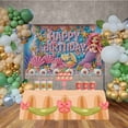 thumbnail image 3 of Childr Happy Birthday Party rations Backdrop 3D Unicorn Butterfly Mermaid Candyland Photography Background, 3 of 8