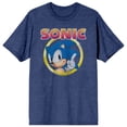thumbnail image 6 of Sonic the Hedgehog Classic Character and Title Men's Navy Blue Graphic Tee-Medium, 6 of 7