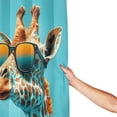 thumbnail image 4 of Giraffe With Sunglasses Sunny Day Cool Shower Curtain with 12 Plastic Hooks Washable Polyester Fabric Bathroom 72x72 Inch, 4 of 6
