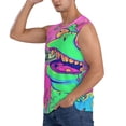 thumbnail image 3 of Picia Psychedelic Cartoon Frog mens Cotton Tank Undershirts , Moisture-wicking Ribbed Tanks, Lightweight Cotton Tank Undershirts-XX-Large, 3 of 8