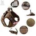 thumbnail image 4 of Gustave Pet Dog Vest Harness and Leash Set Adjustable Reflective Safety Vest Soft Corduroy Mesh Padded For Puppy Dogs Cats Outdoor "Coffee, Size XL", 4 of 10