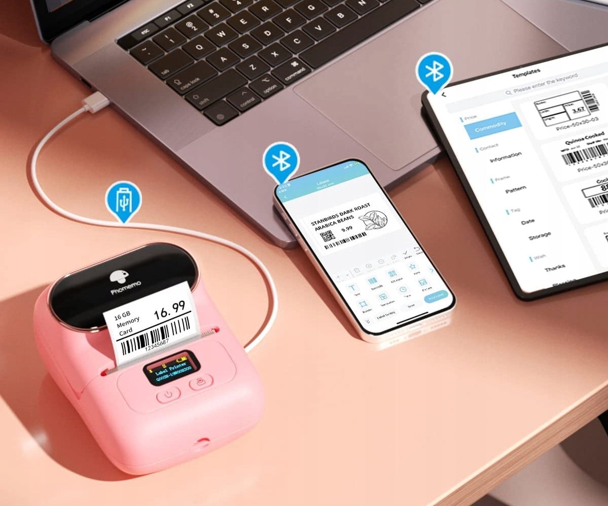 M110 Pink Mini Thermal Label Printer
