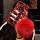 thumbnail image 2 of Funda de teléfono de lujo con bola de pelo suave y correa de cristal para iPhone, 13, 12, 11 Pro MAX, 7, 8 Plus, 5S, purpurina, abeja, Coque para Samsung S21Ultra Fivean unisex, 2 of 2