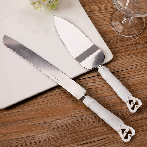 PinkSheep Stainless Steel Wedding Cake Cutting Knife Serving Set Cake