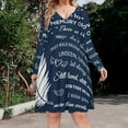thumbnail image 2 of Bereavement Gifts Memorial Gifts for Loss of Loved One Sympathy Long Sleeve Dresses For Women Vintage Elegant Party Dress Oversized V-neck Dress S-8XL, 2 of 7