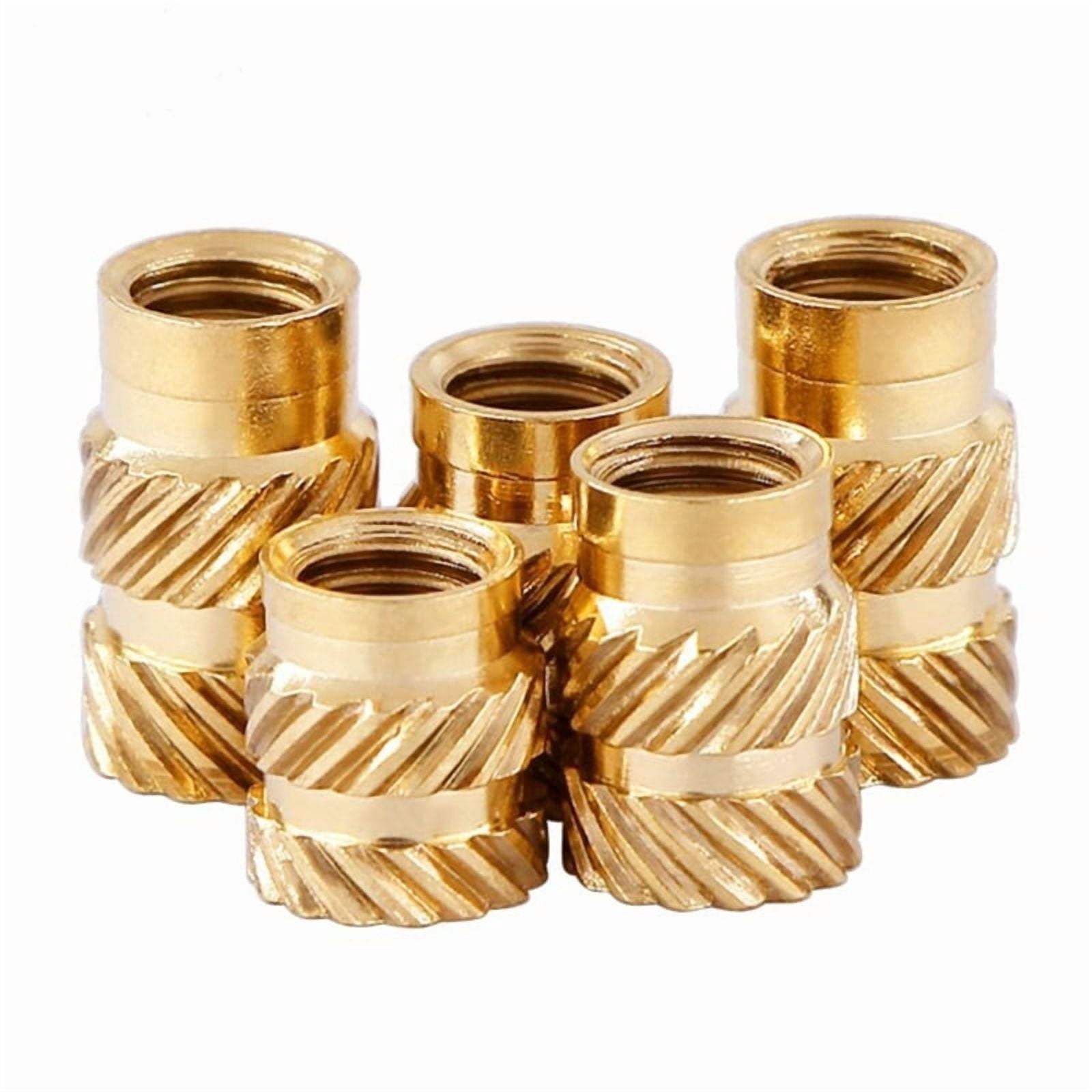 Zecic 300 Pcs Brass Knurled Nuts 2/2.5/3/4/5/6mm Threaded Inserts for 3D Printing