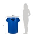 thumbnail image 4 of Rubbermaid 1779732 BRUTE Blue 55 Gallon Round Trash Can, 4 of 4