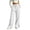White, variant on Guluxicc Women's Linen Pants with Pockets Elastic Waist Drawstring Wide Leg Trousers Summer Casual Outfits for Everyday Wear