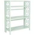 thumbnail image 2 of SAFAVIEH Natalie Geometric Rustic 3 Tier Low Bookcase, Aqua Smoke, 2 of 5