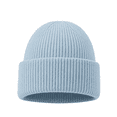 thumbnail image 3 of Fall Winter Unisex Ribbed Knitted Beanie Solid Color Fold Cuff Skull Cap Soft Stretchy Warm Beanie Hat for Men Women Casual Daily Outing Light Blue, 3 of 5