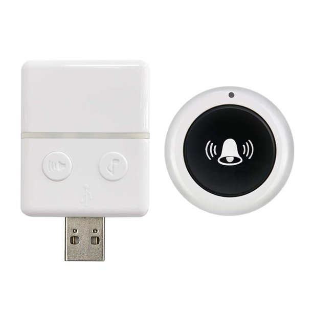 Timbre inalámbrico Timbre para el hogar de 433 MHz con timbre USB inalámbrico con control remoto para llamadas de cuidado de la cama