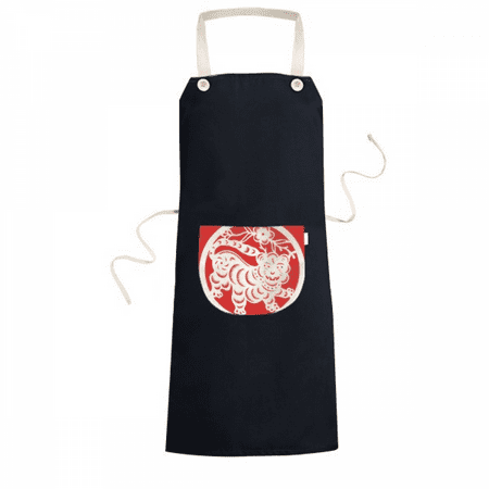 

Paper-cut Tiger Animal China Zodiac Art Apron Bib Sarong Cooking Baking Kitchen Pocket Pinafore