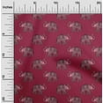thumbnail image 1 of oneOone Tissu Popeline de Coton Imprimé Éléphant pour Couture, Largeur 56 Pouces, 1 of 4
