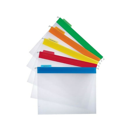 file clear hanging folders staples poly letter assorted tabs bx