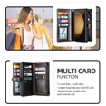 thumbnail image 2 of Wallet Case for Samsung Galaxy S21 FE, 2 In 1 Detachable Magnetic Cover Multiple Cards Slots Zipper Pocket RFID Blocking Stand Hand Strap Protective Phone Case for Women Men, Black, 2 of 7