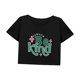 thumbnail image 3 of Camiseta corta de verano para mujer, ropa de calle, suave, clásica, con cuello redondo, para vacaciones y camping SG, 3 of 7