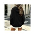 thumbnail image 6 of Zynoxe Women's Fall Sweatshirt with Side Pockets Classic Zip Up Hoodie for Women Lightweight Drawstring Hooded Sweatshirt Relaxed Long Sleeve Solid Color Sweatshirt Jacket Black S, 6 of 8