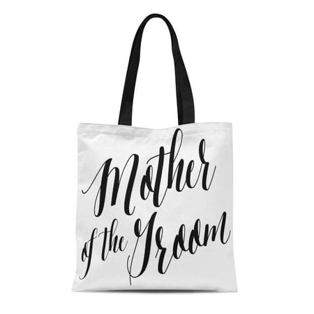SIDONKU Canvas Tote Bag Bridesmaids Script Tote Mother of the Wedding Best Party Reusable Handbag Shoulder Grocery Shopping (Best Designer Crossbody Bags For Moms)