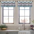 thumbnail image 3 of LALILO Kitchen Curtain Valance Ethnic Zigzag Chevron Rod Pocket Window Curtain 52"x 18" Set of 2, 3 of 5