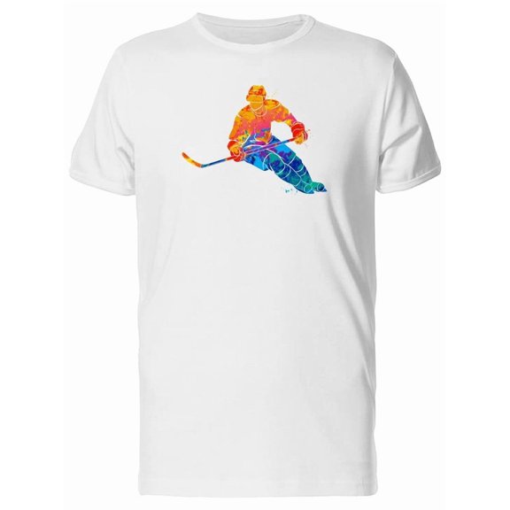 Hockey Player Waterpainted Tee Men's -Image by Shutterstock