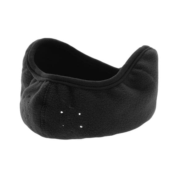 Unique Bargains 1 Pc Two-in-one Face Mask Ear Protection Balaclava for Cycling Black