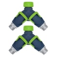 thumbnail image 2 of Soumake 1Pc/2Pcs Garden Hose Splitter Two-way Shut-off Valve Rust-proof Alloy Threaded Interface Connector Heavy Duty Outdoor Water Spigot Hose Y-Splitter Garden Supplies, 2 of 8