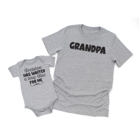 Grandpa Men's T-Shirt Grandpa Has Waited a Long Time For Me Baby Bodysuit