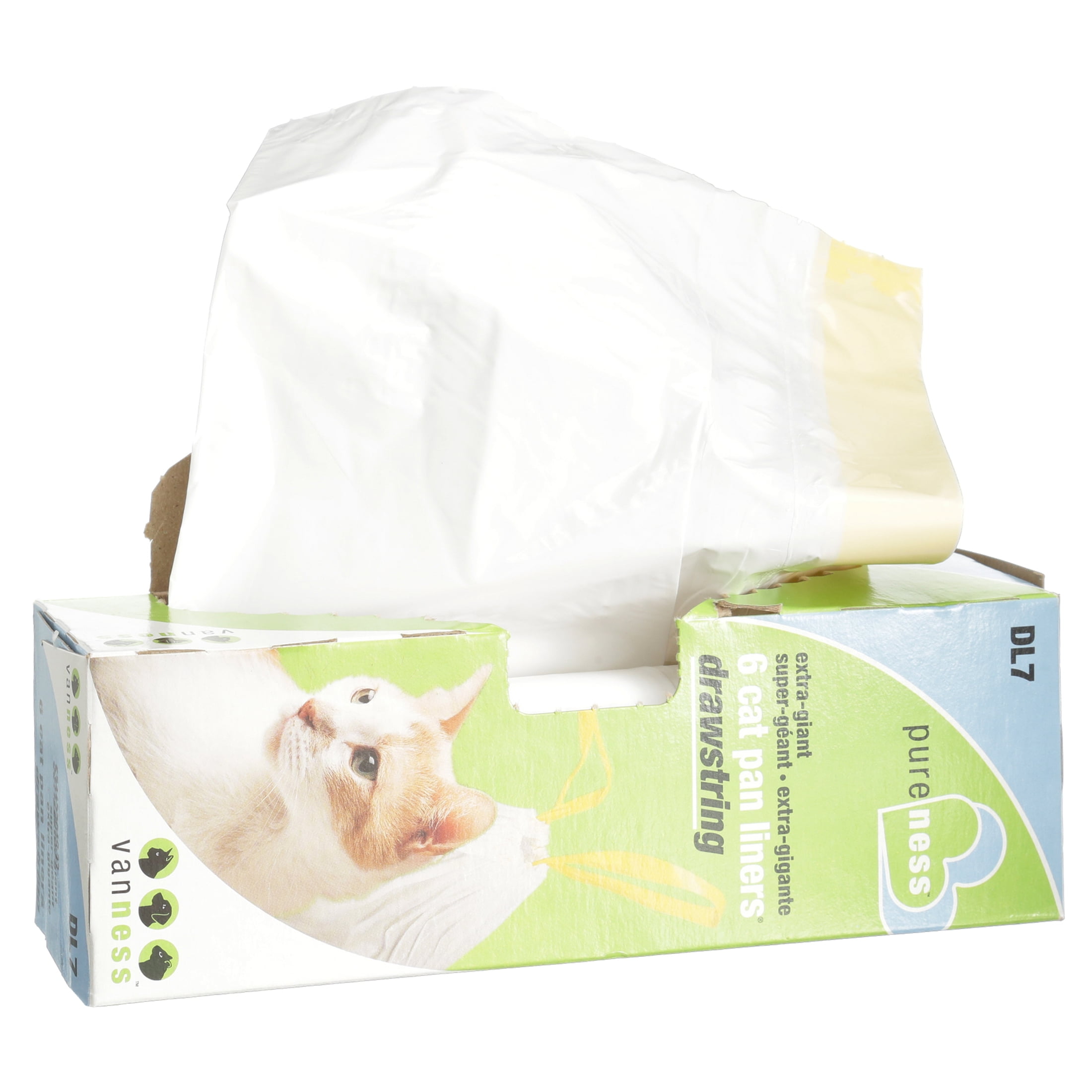 (2 pack) (6 Ct) XL Van Ness Drawstring Cat Litter Pan Liner