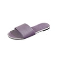 thumbnail image 2 of Samdudou Slide Sandals for Women Open Toe Flat Slides Smooth Velvet Single Band Slip On Shoes Minimalist Low Profile Footbed Sandals for Indoor Outdoor Lounge, 2 of 9