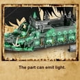 thumbnail image 6 of Ghost Black Pearl Pirate Ship Building Blocks Set, 4364+ Pieces with LED Lights, 80cm Large Sailboat Model Kit for Adults, Halloween & Collectible Gift for Pirates Fans, 6 of 9