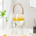 thumbnail image 5 of YIMWNYI 3L Drink Dispensers For Parties, Beverage Dispenser With Handle, Lemon Water Dispenser, Sun Tea Jar, Tea Kettle With Stainless Steel Spigot, 5 of 16