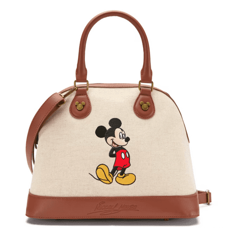Disney Parks Mickey Mouse Canvas Satchel Bag New with Tag