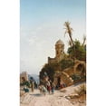 thumbnail image 3 of Hermann David Salomon Corrodi 13x18 Black Modern Framed Museum Art Print Titled - On the Road to Jerusalem, 3 of 5