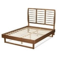 thumbnail image 4 of Baxton Studio Lucie Contemporary/Modern Engineered Wood Textured Platform Bed, Full, Walnut Brown, 4 of 10