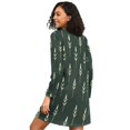thumbnail image 2 of FORMRS Womens Long Sleeve Nightgowns Crew Neck Sleep Shirt Soft Pajamas Sizes S-3XL, Dark Green Plants, 2 of 8