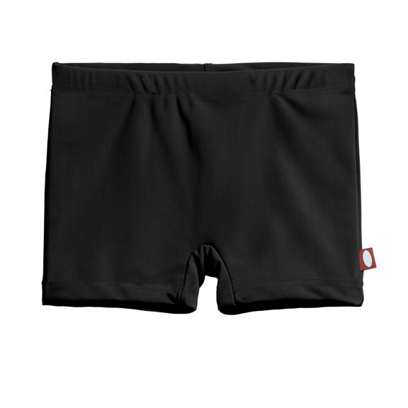 Girls Recycled Nylon UPF 50  Swim Boy Shorts | Black